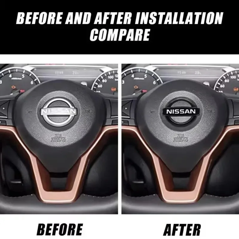 52 مللي متر 56 مللي متر غطاء عجلة توجيه سيارة ملصق شعار شعار لنيسان X-trail قاشقاي ملاحظة جوك سنترا باترول نافارا ميكرا