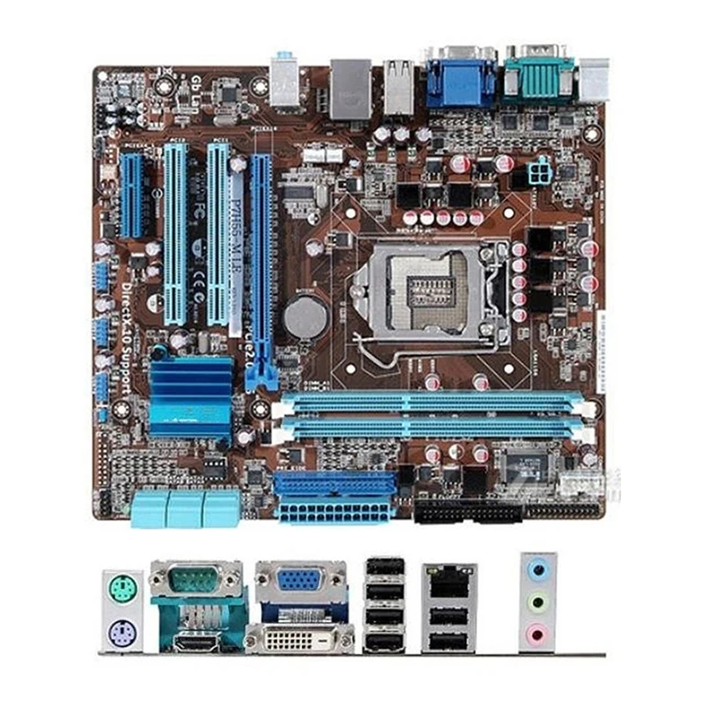 For Intel H55 P7H55-M LE motherboard Used original LGA1156 LGA 1156 DDR3 16GB USB2.0 SATA2 Desktop Mainboard