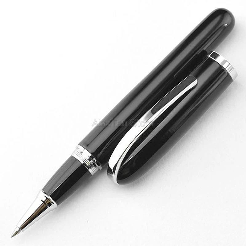 

Baoer Classic Metal Roller Ball Pen Vivid Black With Silver Clip Unique Design Office Business Gift School Supplies