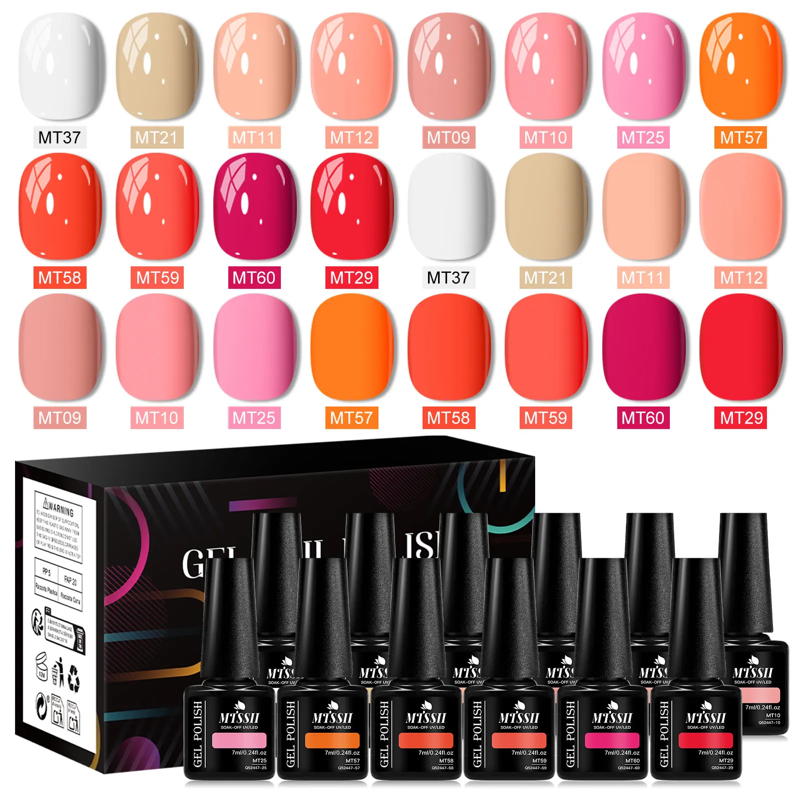 12PCS/SET Nude Pink Nail Gel Polish Set Red Glitter UV Semi-Permanent Soak Gel Nail Polish Suitable for Beginners Manicure kit