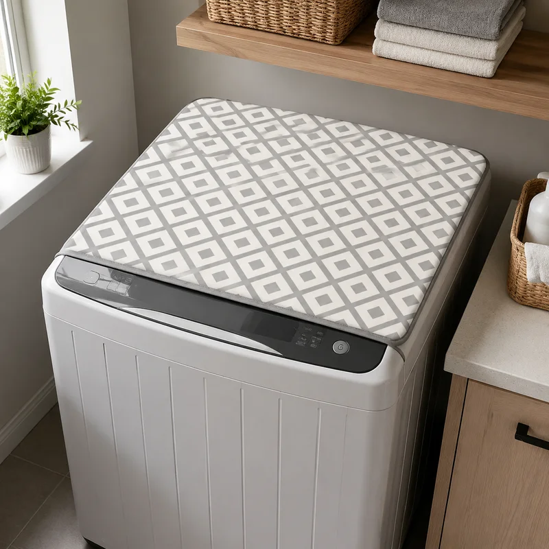 VIKAMA Grid Diagonal Floor Mat, Washing Machine Anti Slip Floor Mat, Bedroom Bedside Floor Mat, Home Decoration
