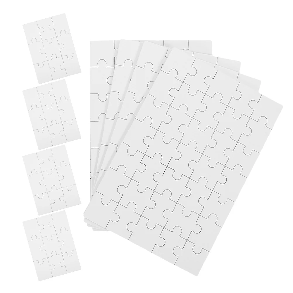 8 szt. Drewniane puzzli do samodzielnego wykonania, sublimacji, transferu ciepła, gra logiczna dla rodziny i dzieci, elementy puzzli do rękodzieła