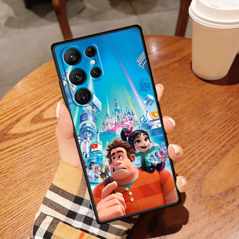 Anime Movie Wreck-It Ralph For Samsung Galaxy S24 S23 S22 S21 S20 FE S10 S10E Plus Ultra Pro Lite 5G Black Cover Phone Case