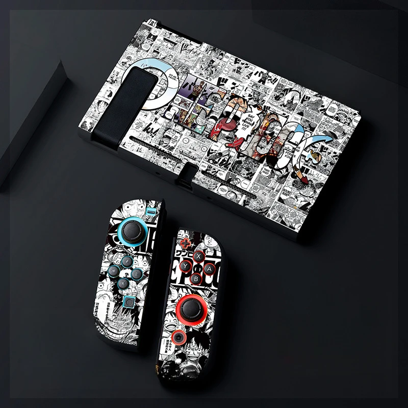 One Piece Cartoon Protective Case for Switch OLED Anime Control Joy-Con Chopper Luffy Zoro Matte TPU Split Non-Slip Soft Shell - view 4