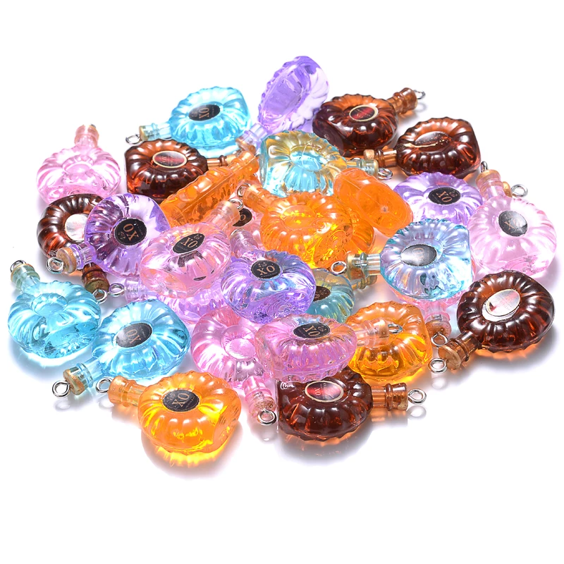 10Pcs cLASSIC Design Resin Oval shape Charms Mixed Drinks Alcohol Bottle Charms For Jewelry Making Necklace DIY Accessories
