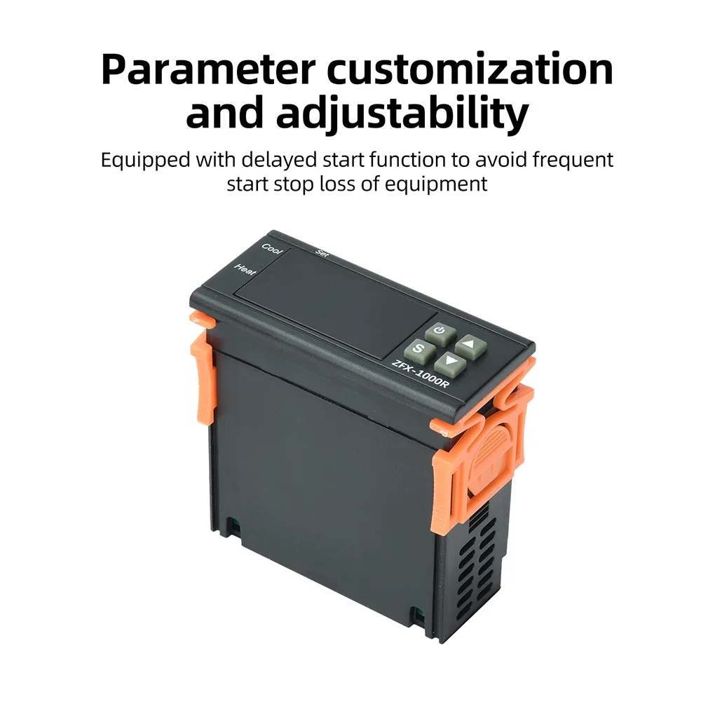 Industrieller Digitaler Temperaturregler mit Dual-Modus-Speicher 16A Relaisausgang -20 bis 300 Grad Temperaturbereich Thermostat – Detail 6