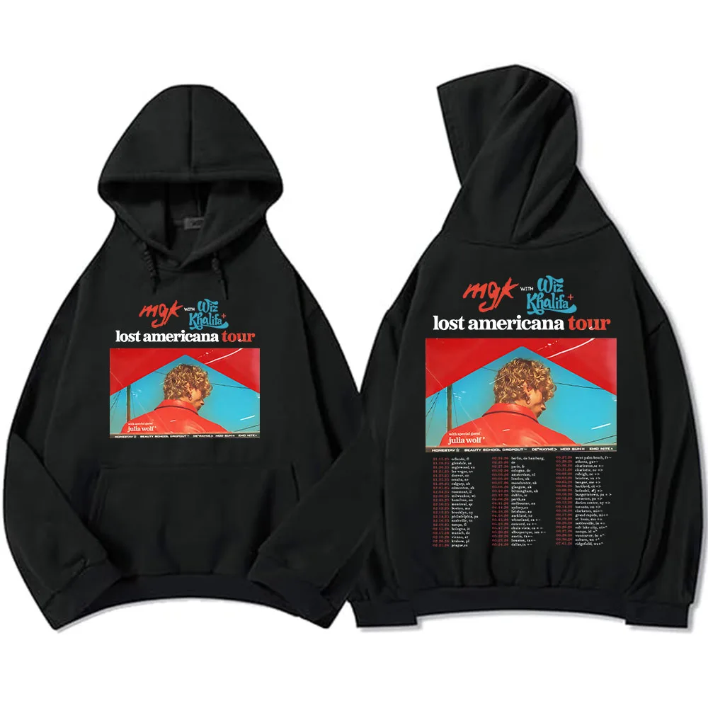 

Lost Americana Tour 2026 Hoodies Mgk Machine Gun Kelly Sweatshirt Long Sleeve Fleece Winter Hooded Pullovers Men Women Clothing
