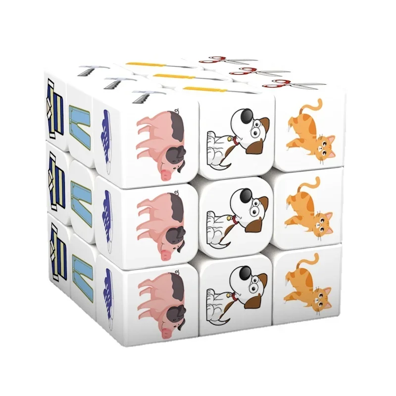 3x3x3 Printed Flag Pattern Magic Cube Children's Gift Puzzle Small Children Adult Puzzle Extreme Magic Cube Toys