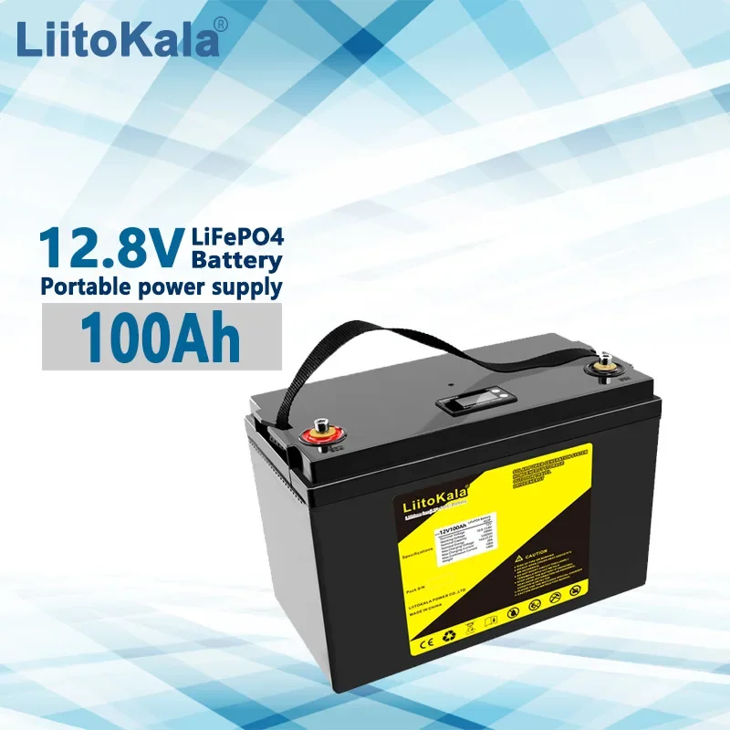 LiitoKala 12V 100Ah 120Ah LiFePO4 Battery 12.8V Power Battery 3000 Cycles For RV Campers Golf Cart Off-Road Off-grid Solar Wind