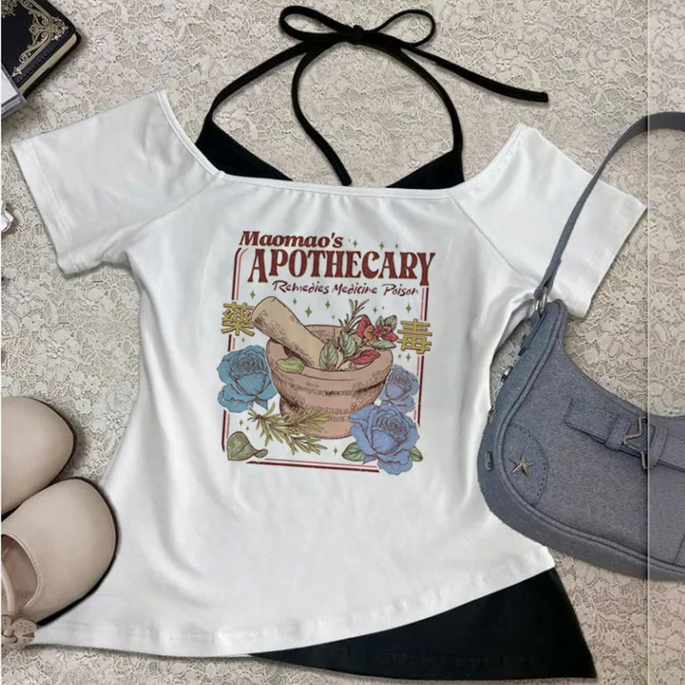 Apothecary Diaries crop top female streetwear scene  summer t-shirt cutecore cheap baddie