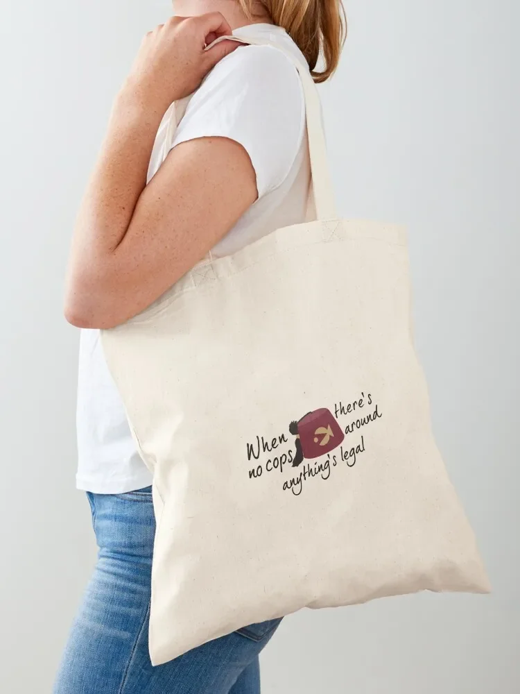 

When there's no cops around ... Tote Bag shopping bag logo tote bag men university shopper woman shopping