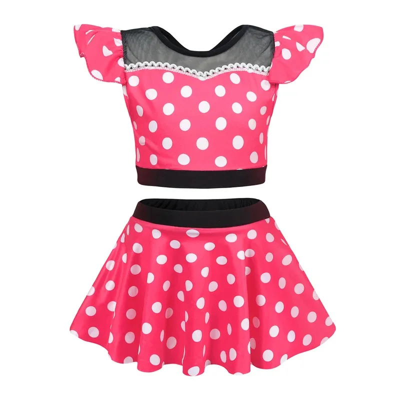 ديزني الأميرة ملابس السباحة الفتيات سندريلا ميكي تأثيري بحر طفل الصيف أزياء قطعتين ملابس السباحة مجموعة 2-9Yrs