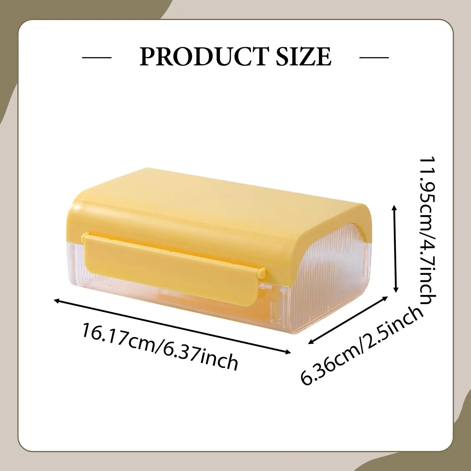

Multiuse Butter Dish Storage Box Rectangular Plastic Container with Lid for Butter Fridge Holder