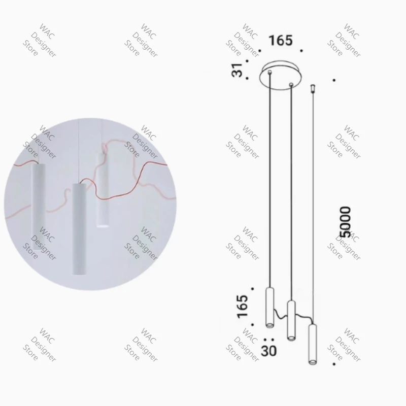 Simbiosi Suspension hanglamp Italiaanse combinatie spotlamp voor slaapkamer, woonkamer, restaurant, bar, design kroonluchter