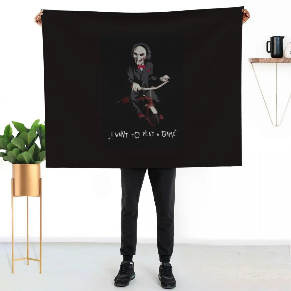 Saw - I want to play a game Throw Blanket Luxury Brand Custom Thermal blankets ands Furry decorative Blankets
