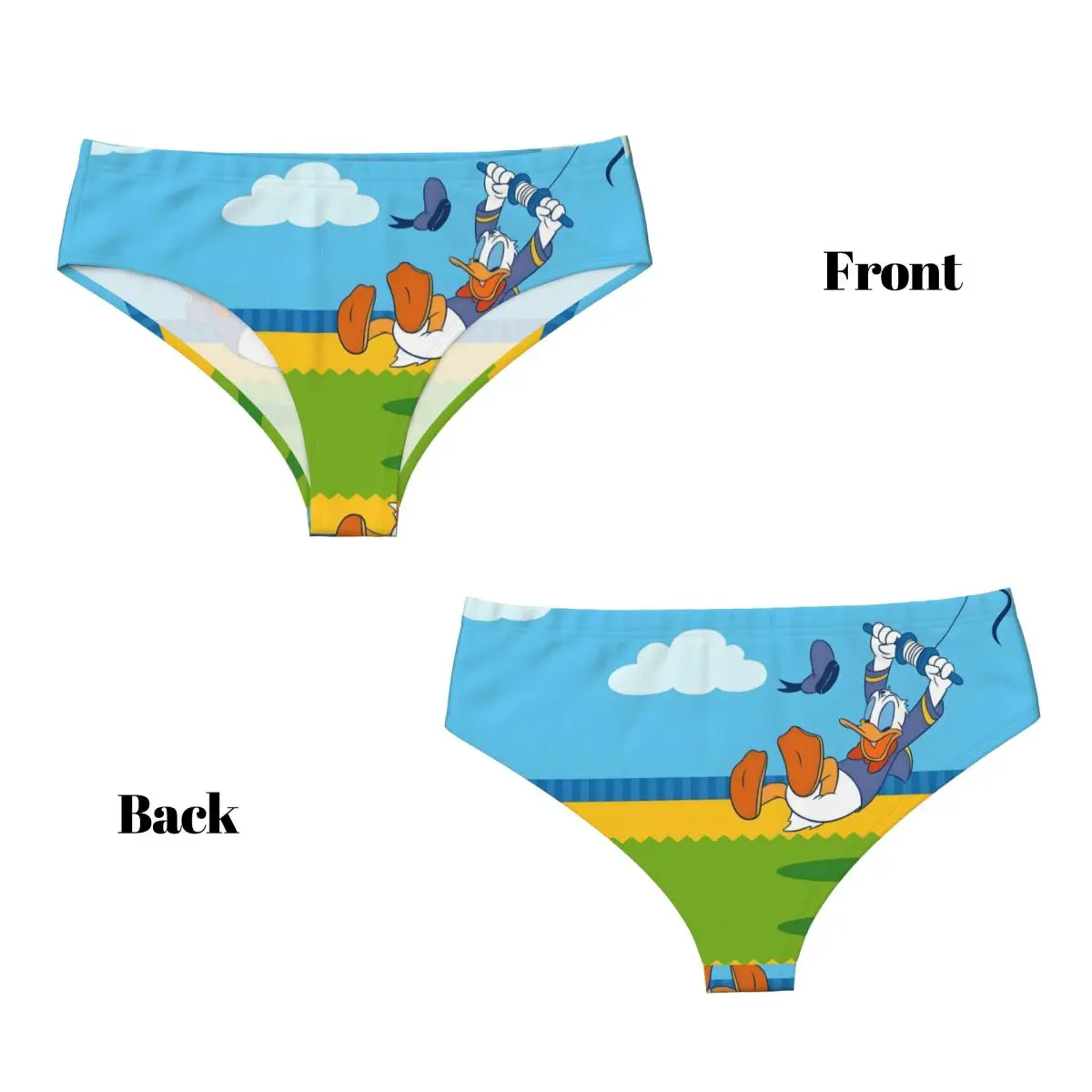 Mutandine brevi da donna personalizzate Donald Duck Comics Mutande intimi femminili morbide Mangas
