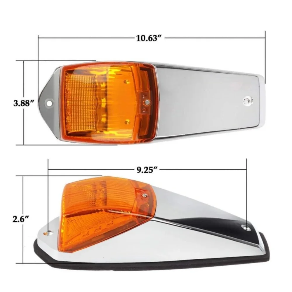 High-Visibility 17-LED Roof Light, Amber/White Warning Lamp for Pickup Truck RV & Commercial Vehicle