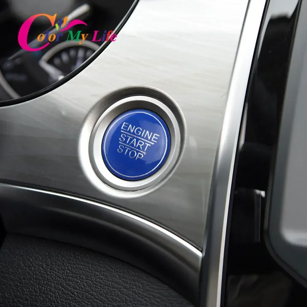 Engine Start Stop Ignition Button Cover for Toyota Corolla Camry Rav4 Prius GT86 CHR C-HR 2016 - 2023 ABS Key Hole Circle Trim