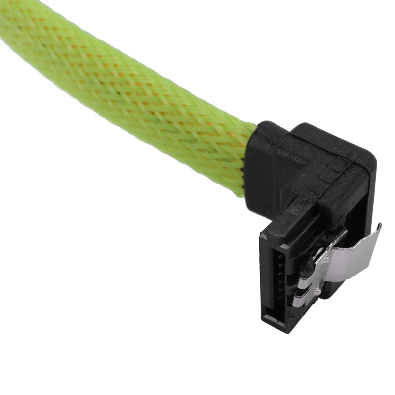 4 шт. 50 см SATA 3,0 III SATA3 7Pin кабель для передачи данных под прямым углом 6 Гбит/с SSD Кабели HDD жесткий диск кабель для передачи данных (зеленый)