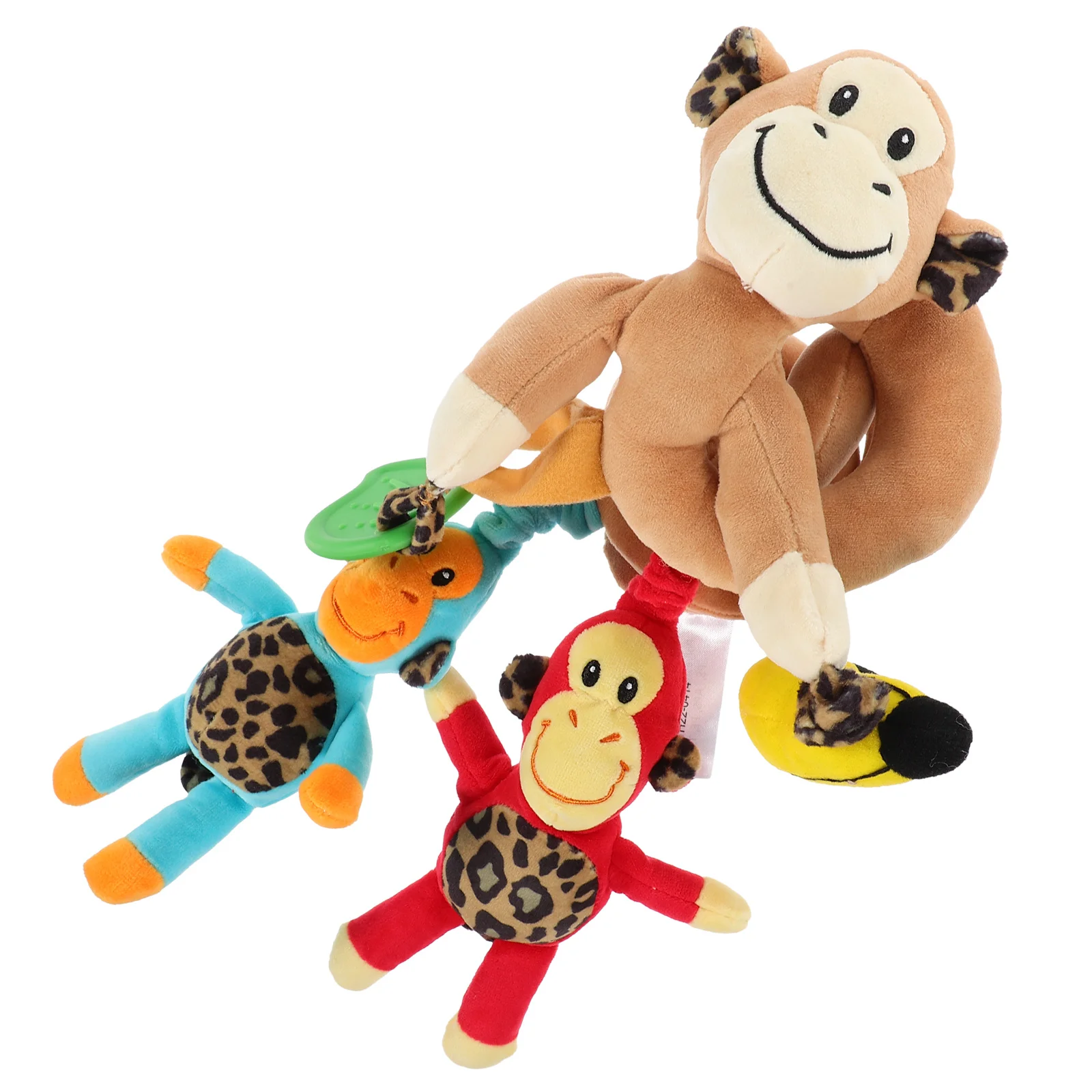 Scimmia Design Infantile Attività per bambini Letto a spirale Passeggino Campana sospesa Sonagli per culla Wrap Rail Seggiolino auto da viaggio 0-36 mesi
