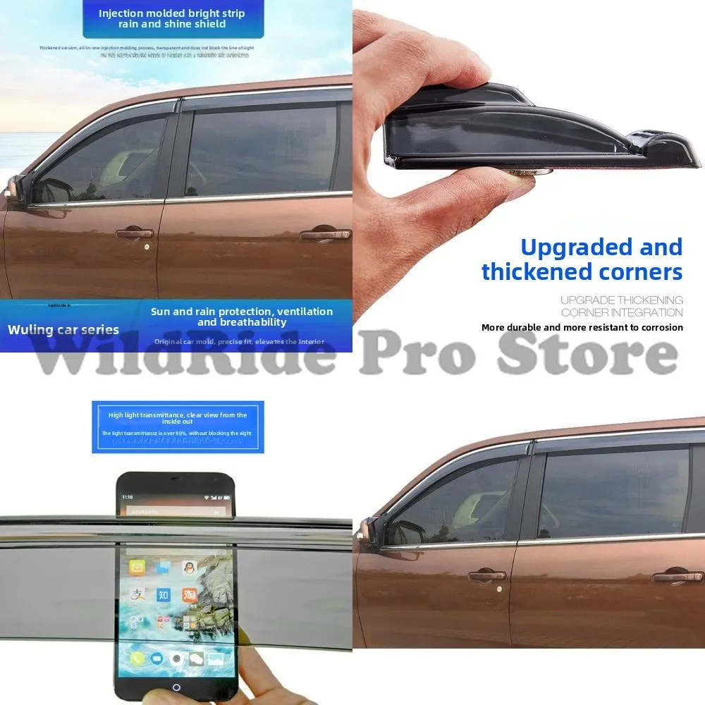 

1 set Wuling Hongguang MINI EV car window rain visor Hongguang PLUS rain shield rainproof strip modification accessories injecti