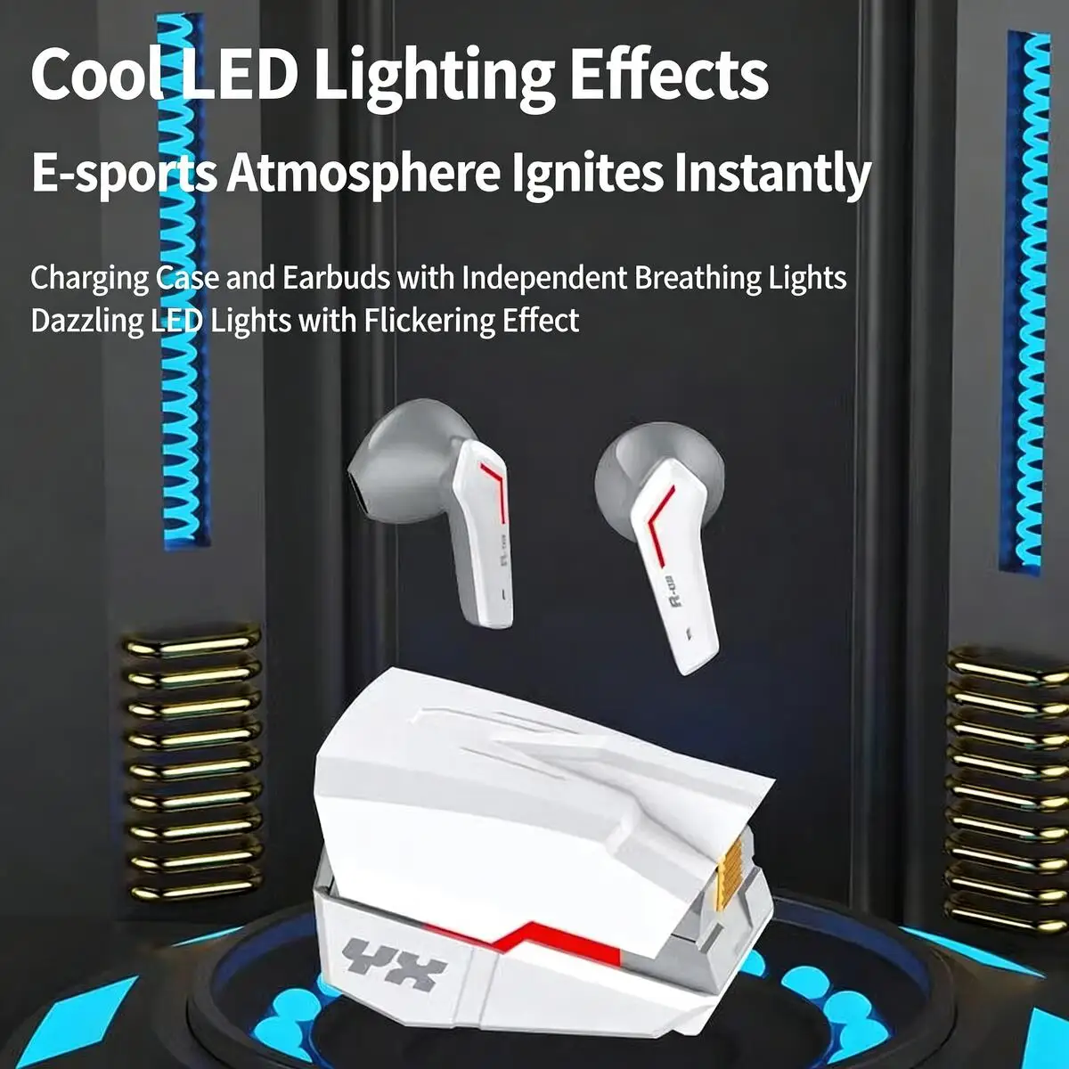 سماعات بلوتوث لاسلكية عالية الوضوح صوت ستيريو دعوة الحد من الضوضاء من جانب واحد حر اليدين سماعات IPX4 مقاوم للماء