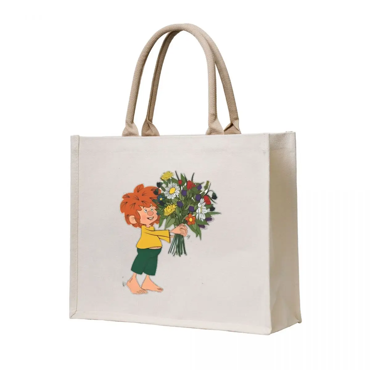 

Pumuckl hlt Blumen Tote Bag Canvas bag hand bag ladies bags woman 2025