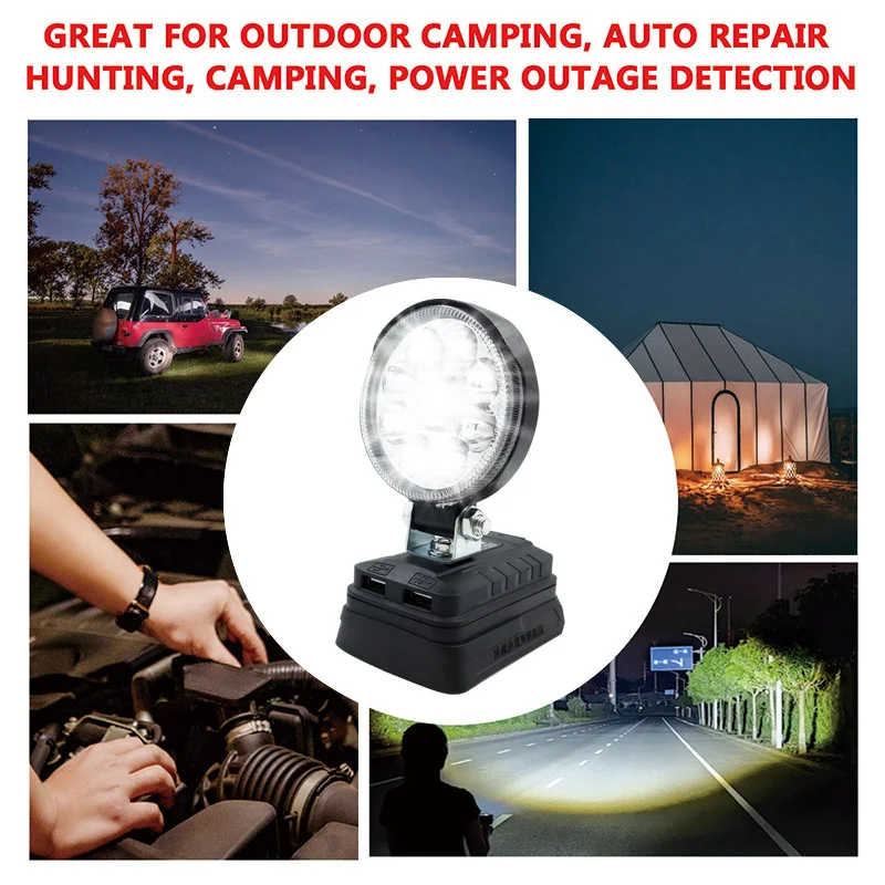 Imagem -06 - Polegada Carro Conduziu Luzes de Trabalho Tocha Elétrica Spotlight Usb Power Bank para Bosch 18v Bateria Li-ion Bat618 3