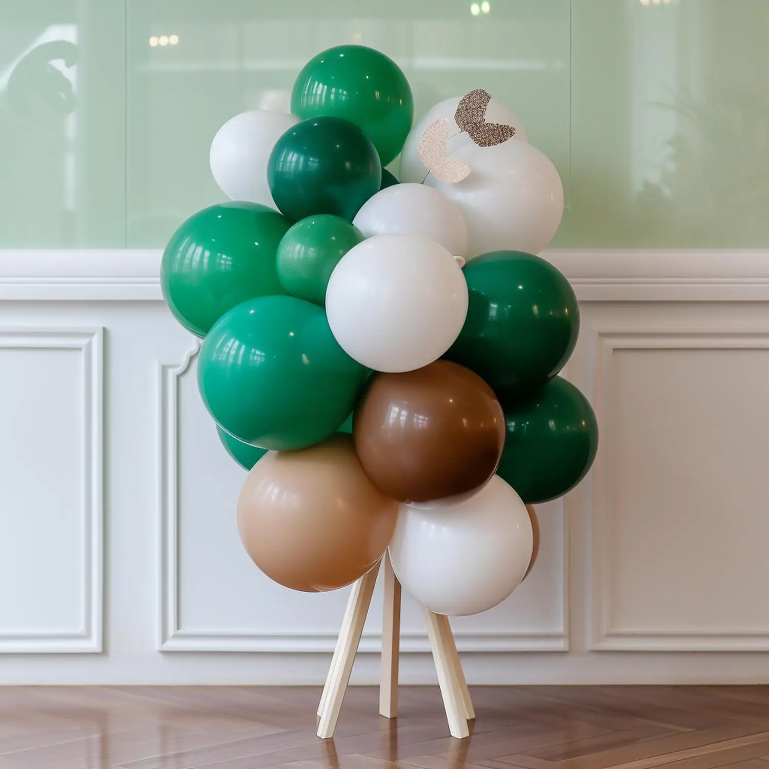 

75pcs Set 10 Inch Sage Green Latex Party Balloons 32.8ft Gold Aluminium Foil Streamers Decorations Latex Balloon
