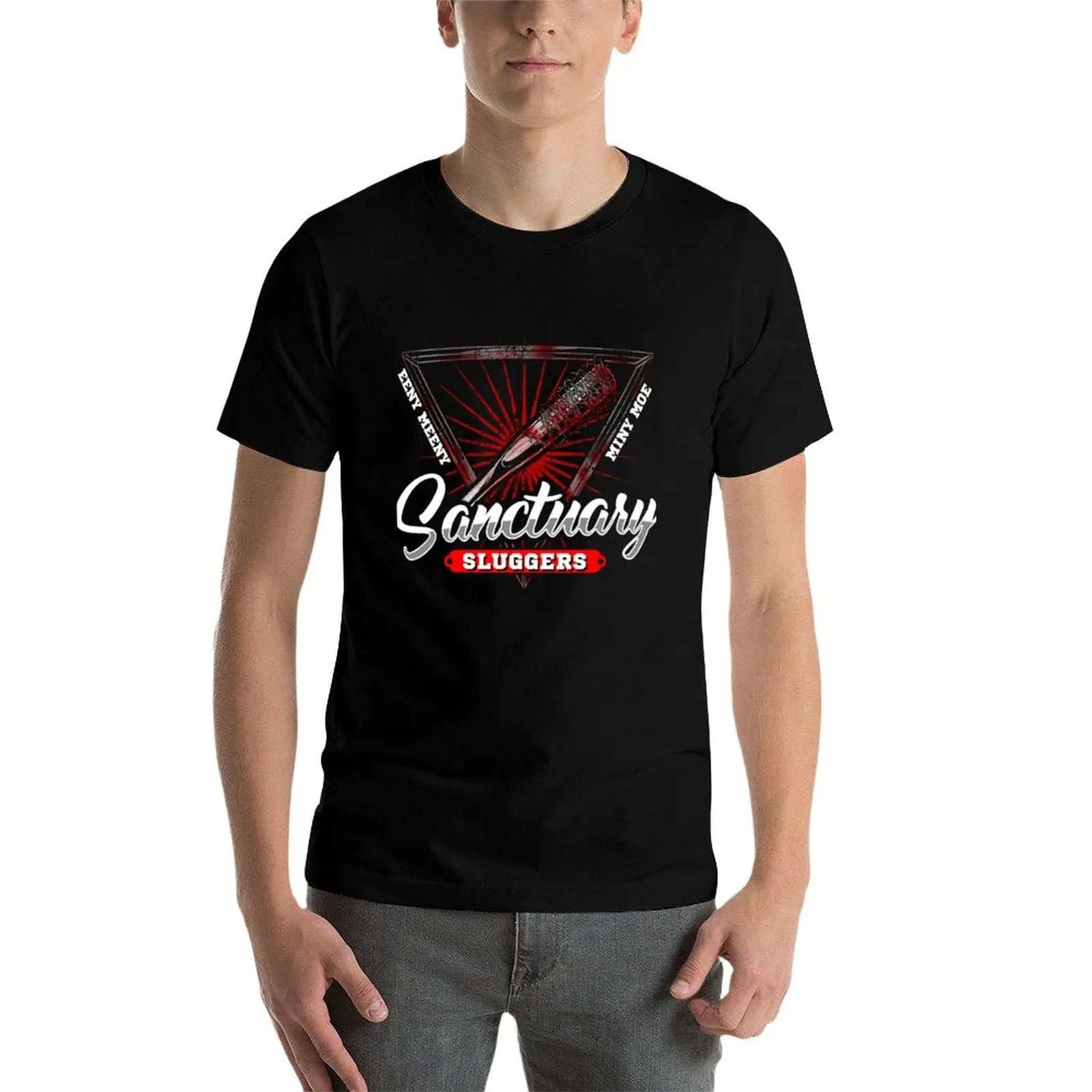 The Sanctuary Negan Sluggers-The Walking Dead T Shirt T-Shirt printed t shirts for man mens graphic t shirts T-Shirt - view 3