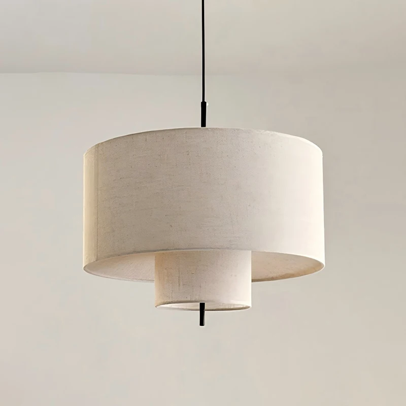 

Japanese Wabi Sabi Fabric Art Pendant Lights Lustre Chandelier Living Room Bedroom Restaurant B&B Home Decoration Hanging Lamps