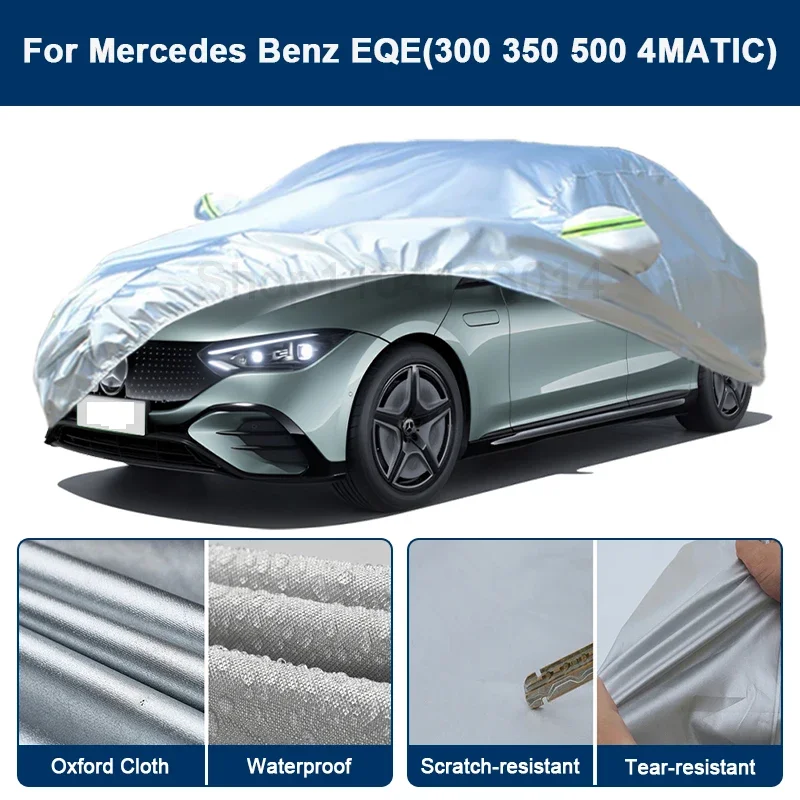 

Outdoor Full Car Cover For Benz EQE 300 350 500 4MATIC with Reflective Strips Waterproof Snowproof Dustproof UV Protection