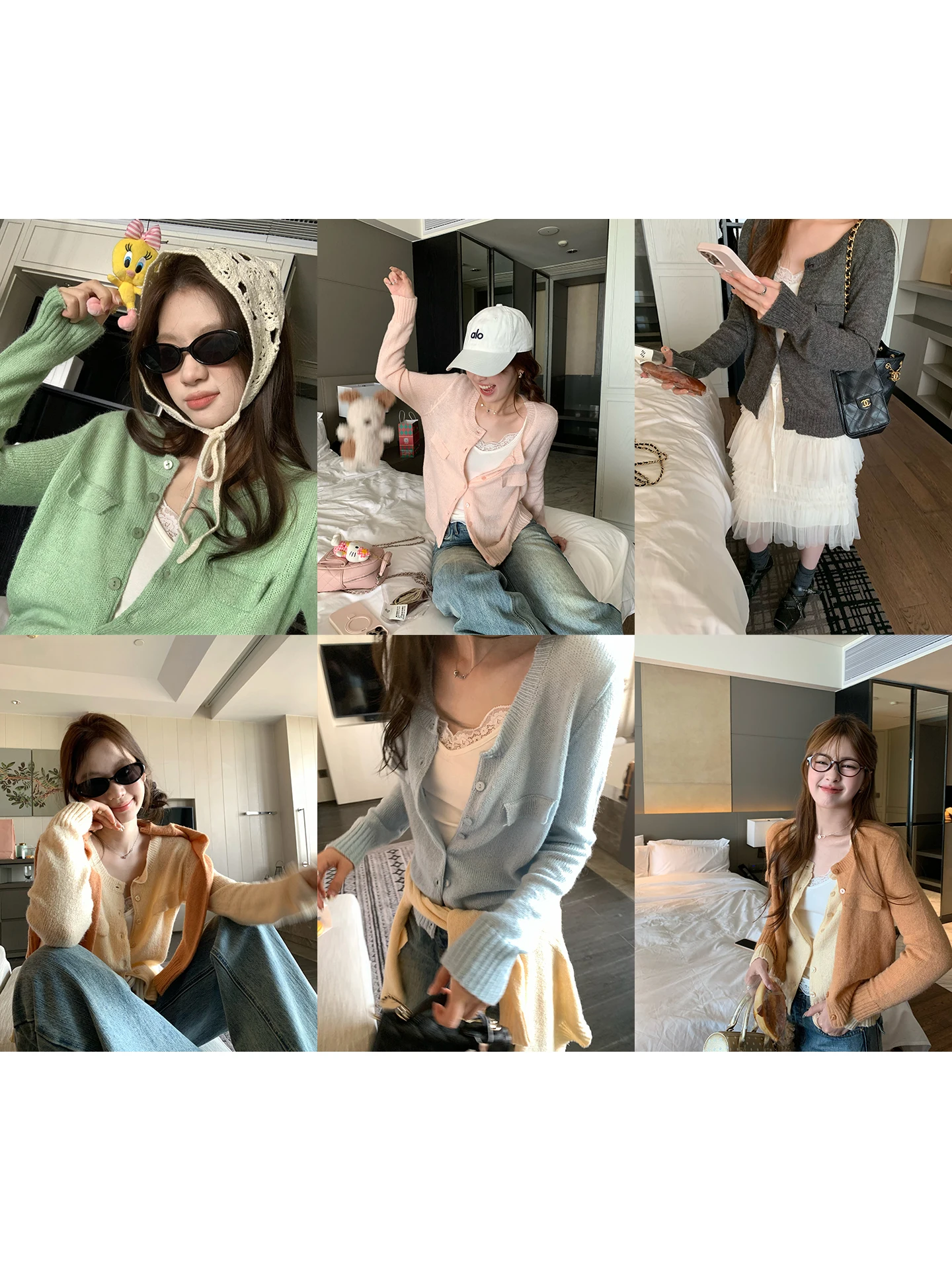 

Мягкий кардиган из шерстяной смеси для женщин, вязаный, с круглым вырезом, в нескольких цветах, весенний, удобный, дышащий