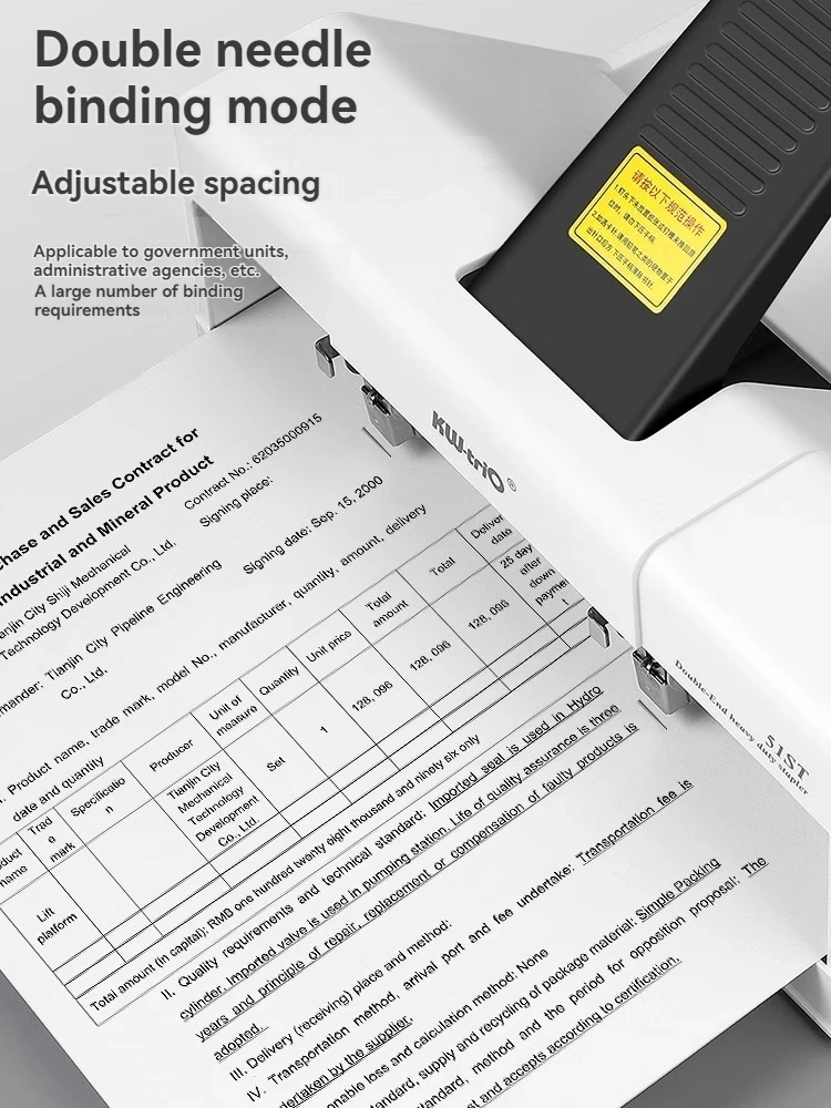 Double Hole A3 Office Saddle Stitch Stapler, Saddle Stitch Artifact,double Row Thickened and Extended Adjustable Binding Machine