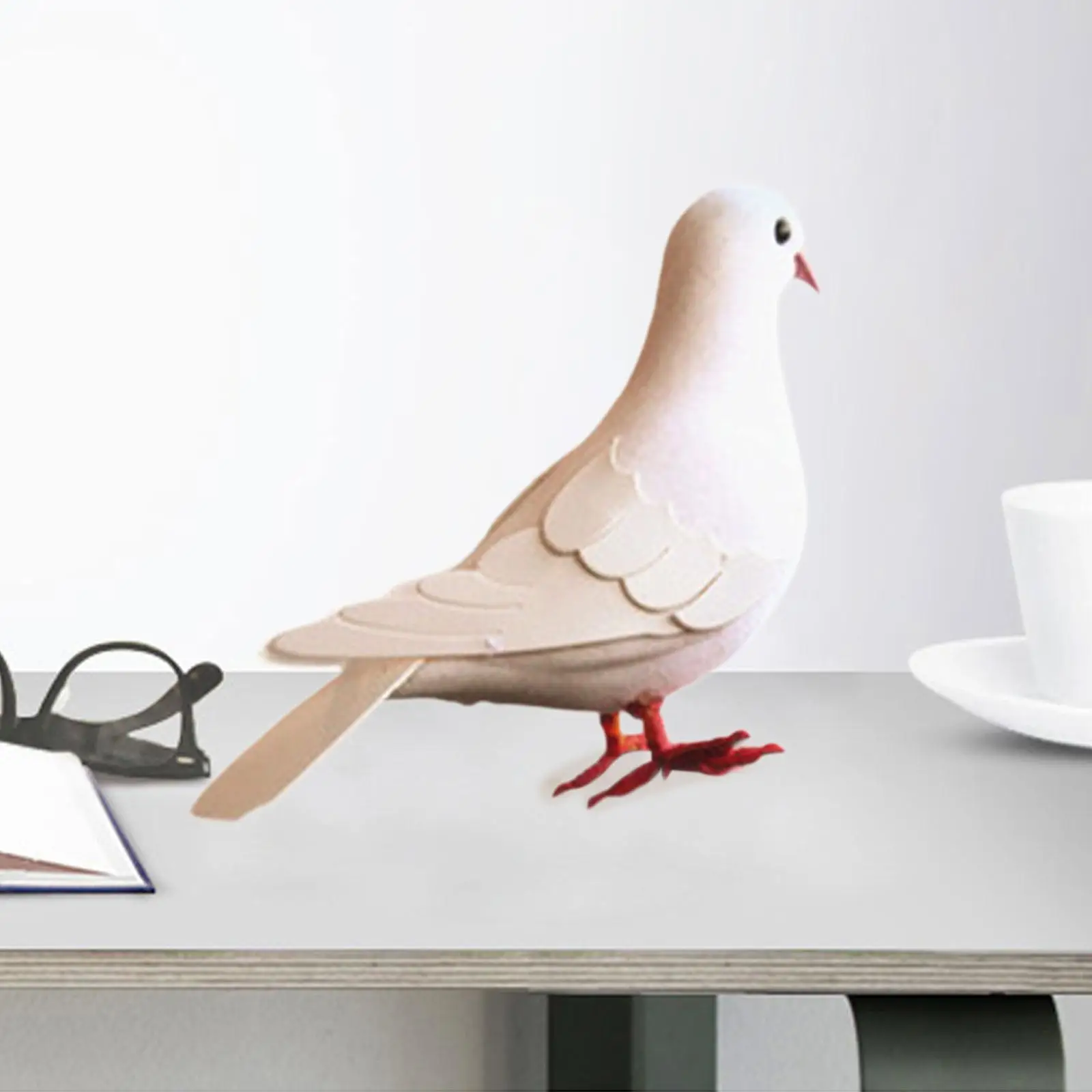 Realistic Dove Ornament Toy Home Decor Simulation Foam Pigeon Model Artificial Bird for Shelf Wedding Teaching Learning Festival