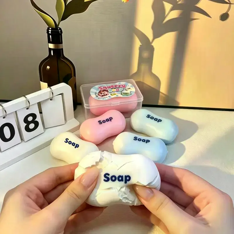 Small Creative Soap Wax Cracking Squeeze Toy Crunchy Sound Handmade Fidget Toy Cute Stress Relief Gift for Classmates