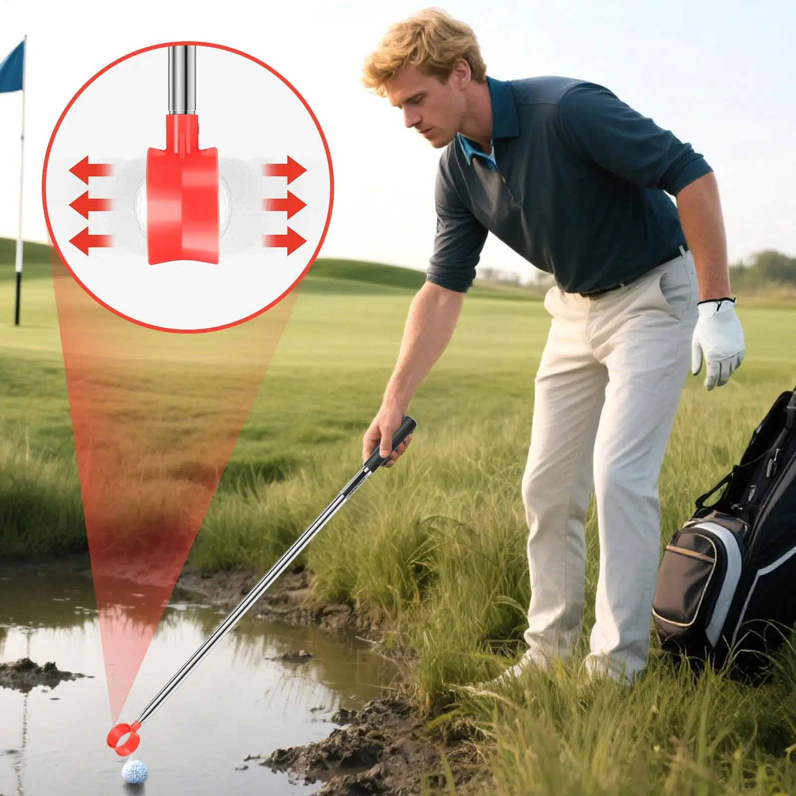 

Телескопический сборщик мячей для гольфа, 9 футов/12 футов, телескопический инструмент, аксессуары для сбора мячей для гольфа, водяные кусточки для мужчин и женщин