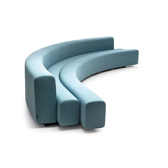 Modern Extendable Fabric Customized Irregular-shaped Sofa Set For Villa Living Room Hotel Lobby Leisure Company Reception Curved