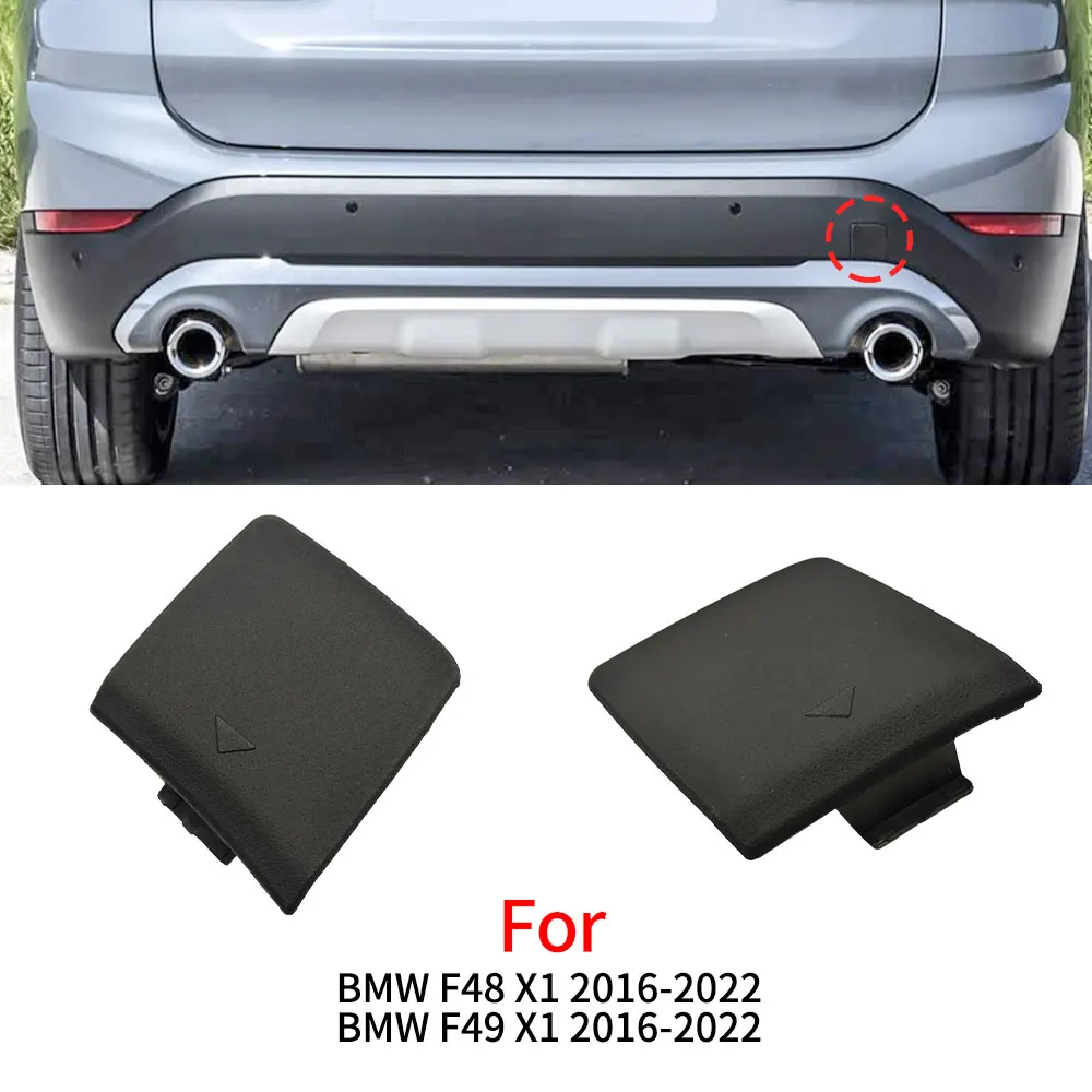 

For BMW F48 F49 Car Rear Bumper Tow Hook Cover Cap Accessory Replacement Black For BMW X1 2016-2022 51127361233