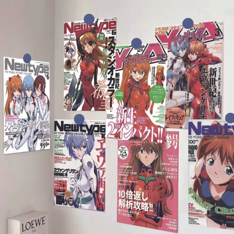 

20Pcs Neon Cute Genesis Classic Evangelion Anime 2D Style Poster Premium Aesthetic Wall Decor Photography Background Wallpaper