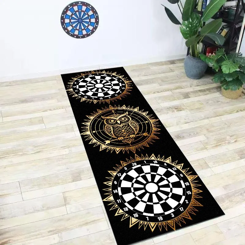 

VIKAMA Golden Owl Dart Mat Anti Slip And Shock Absorbent Running Carpet, With Ochre Markings, Suitable For Indoor Game Rooms