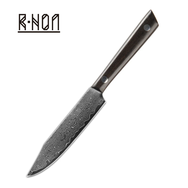RHON 4.7inch 67Layer VG10 Damascus Steel Utility Knife Home Kitchen Small Versatile Vegetable Cutting Fruit Peeler Paring Knives