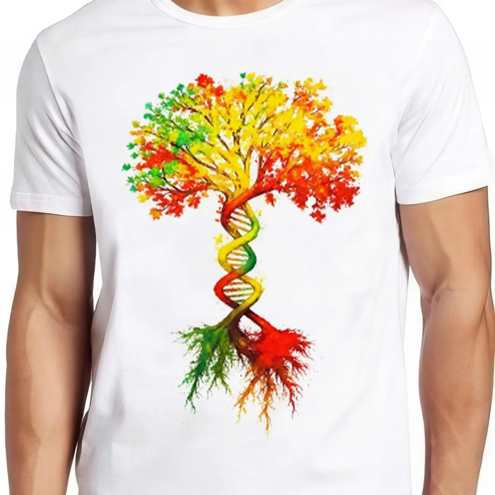 Glitch Tree of Life Nature Planet Universe Earth Funny T Shirt 2786 vintage Washed Unisex designer clothes homme Soft Stretched