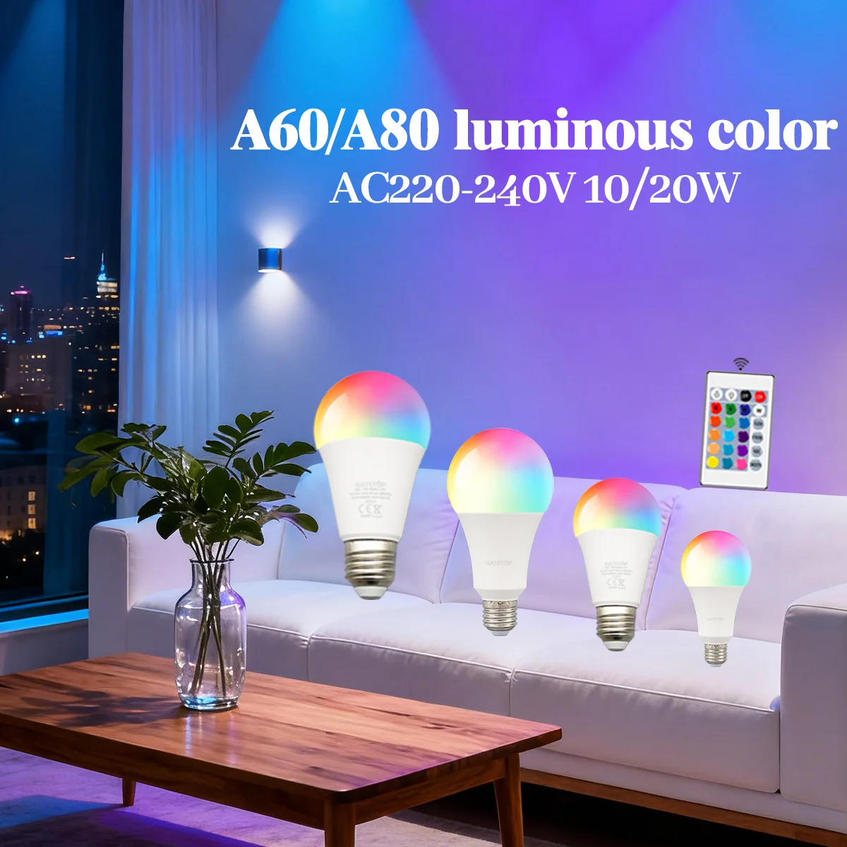 

10 шт. E27 светодиодная RGB 16-цветная лампа, меняющаяся умная лампа с регулируемой яркостью 220 В RGBW Волшебные лампы 10 Вт 20 Вт, домашний декор для вечеринки, освещение, точечная лампа