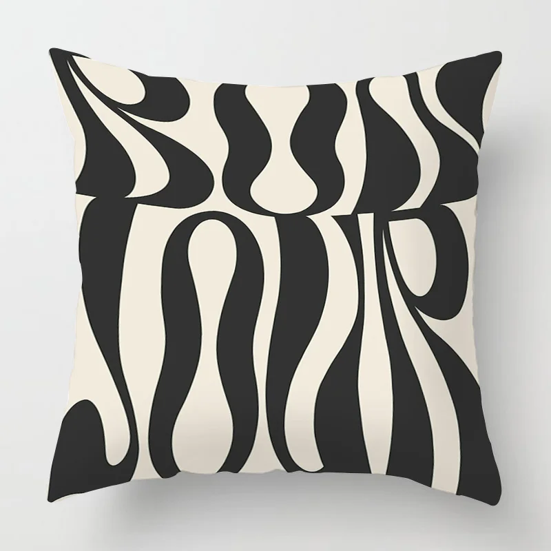 Four Seasons Universal Pillowcase Abstract Geometric Plant Illustration Printed Cushion Cover Home Cafe Decoration