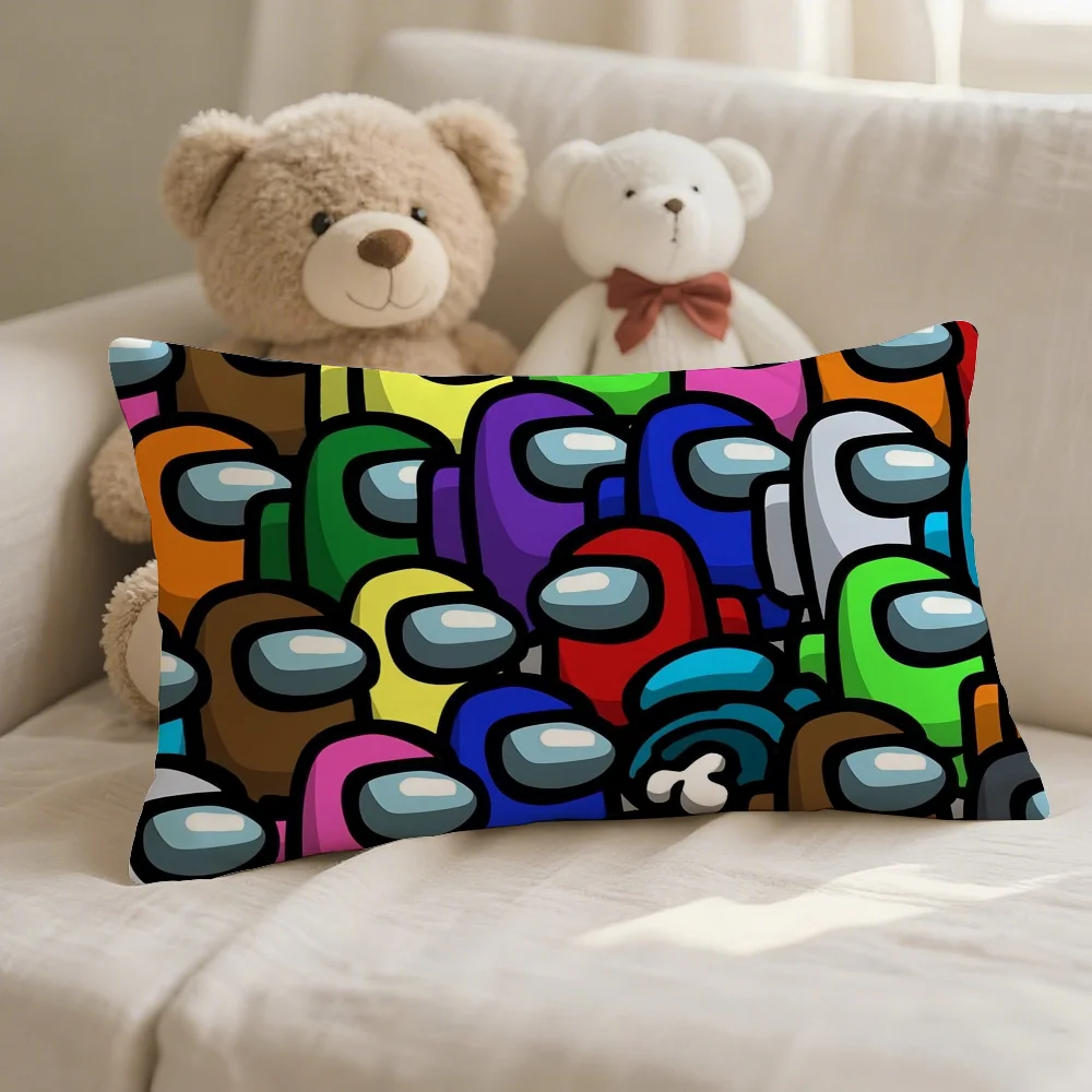 

Game A-Among U-Us Pillow Case Suitable For All Seasons Home Decoration Cushion Cover Suitable For Livingroom Bedroom Sofa