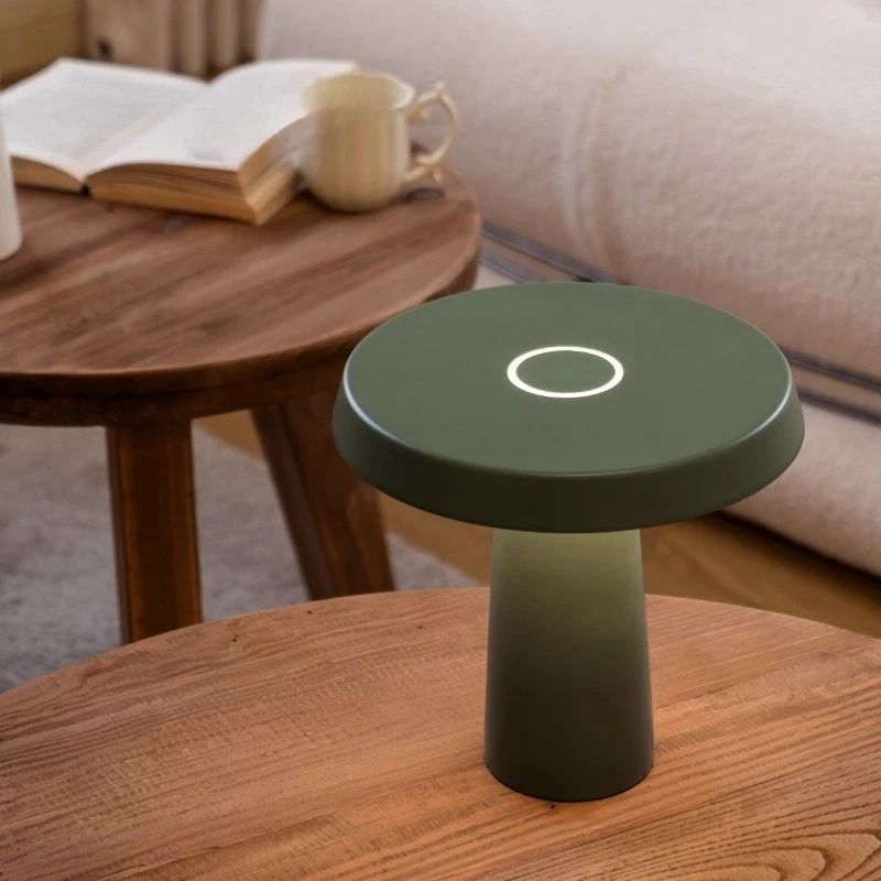 ما بعد الحداثة مخروطي الاكريليك مصابيح طاولة استدارة الحديد عاكس الضوء غرفة المعيشة غرفة نوم دراسة مكتب قابلة للشحن مكتب القراءة الخفيفة