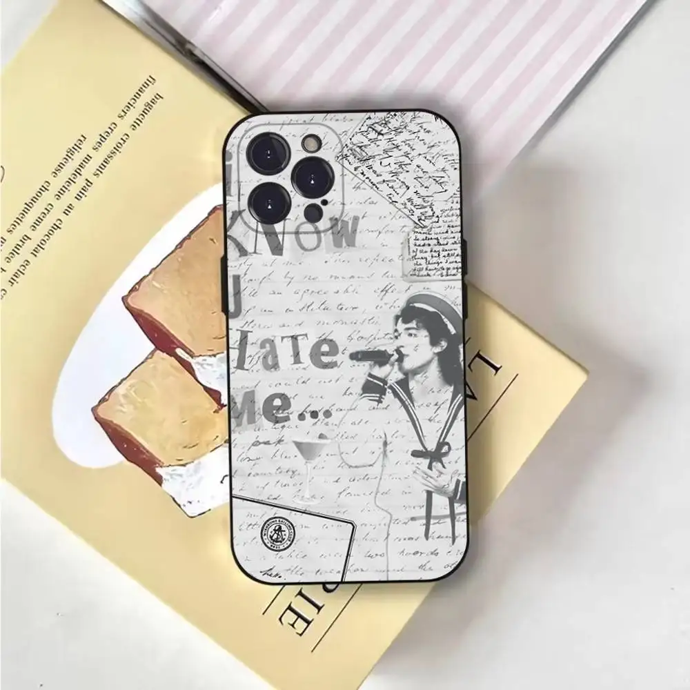 C-Conan Gray Wishbone Phone Case For iPhone 6,17,16,15,14,13,12,11 Plus,Pro Max,XS,X,XR,SE,Mini,8,7,Soft Silicone Black Cover