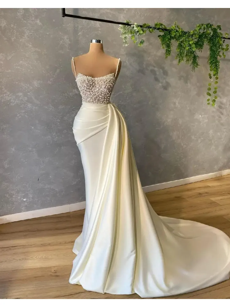 Long Evening Dresses Woman Dubai Elegant Party Dresses 2024 Beading Exquisite Mermaid Formal Cocktail Gown فساتين الحفلات