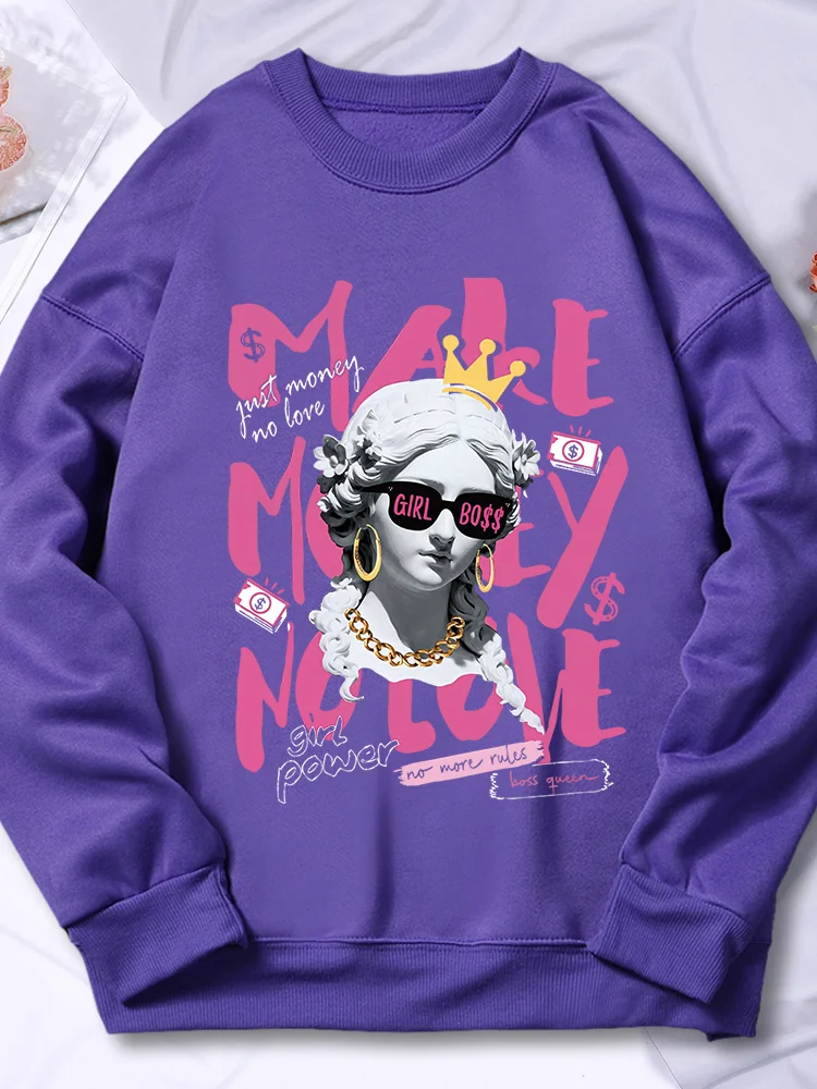 

Sculpture With Sunglasses Printed Woman Hoody Hip Hop Autumn Fleece Hoodies Cartoons Oversize Hoodie Harajuku Fleece Tops Unisex